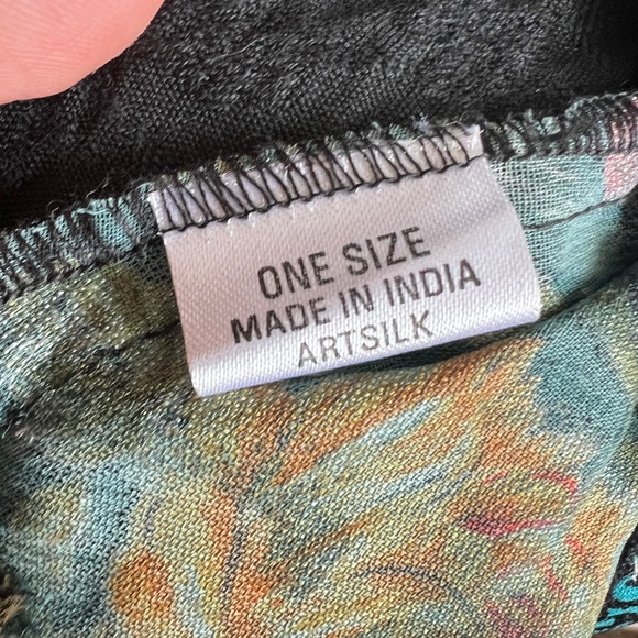 Sterling Styles Kimono Jacket One Size Patchwork Art To Wear Vintage Boho - Picture 5 of 7